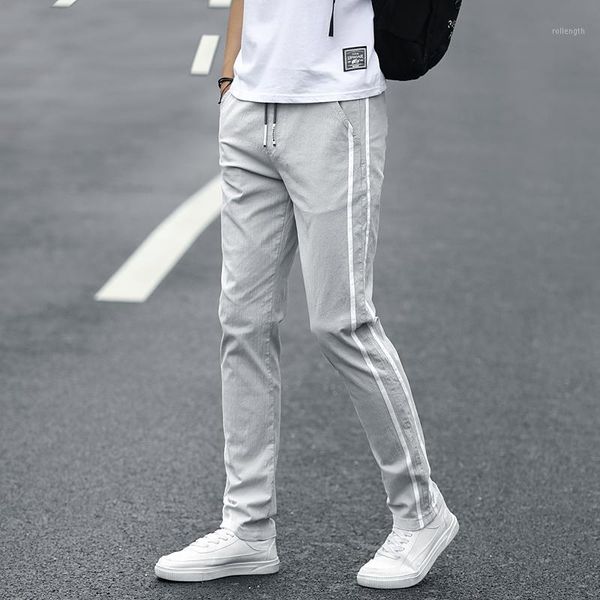 

men's spring and summer thin cotton jogging pants fashion high waist breathable comfortable casual pants men's sports1, Black