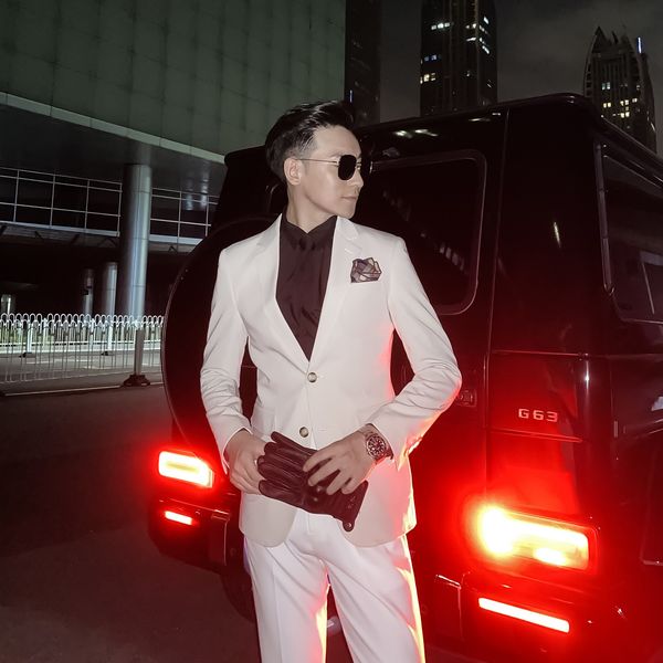 

daio ethan korean design casual western single breasted men's pure color suit fashion