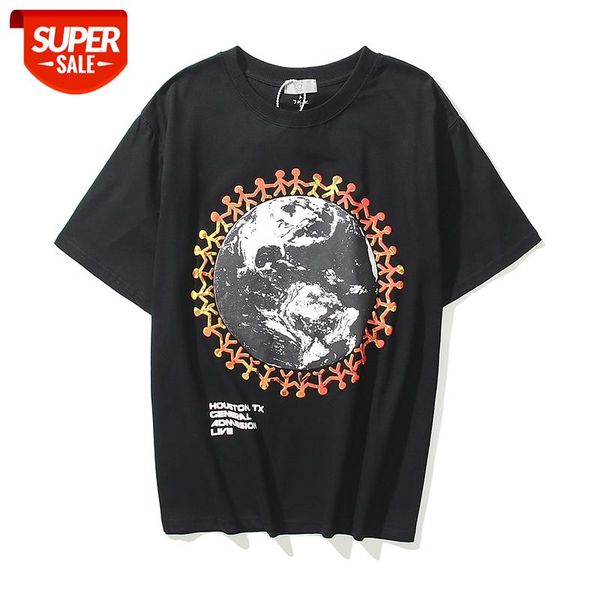 

high street astroworld letter foam oversize tshirts men and wome short sleeve harajuku cotton summer t shirt #td8b, White;black
