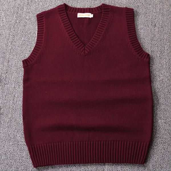 

new ,wine red green coffee color sweater vest solid color jk cute cosplay pullover girl school vest, White;black