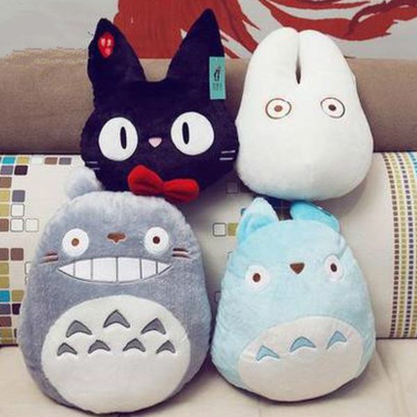 Süper sevimli Chinchilla Peluş Oyuncak Japonya Anime Totoro Peluş Oyuncak Bebek Sevimli Bebek Aile Yastık LJ200902