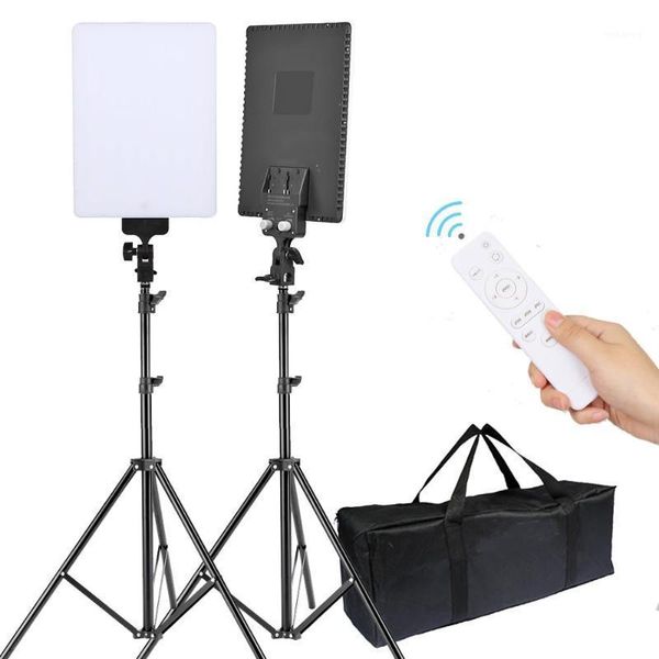 

flash heads dimmable led video light kit with ir remote 3000k-5500k equipped stand tripod pographic studio for shooting1