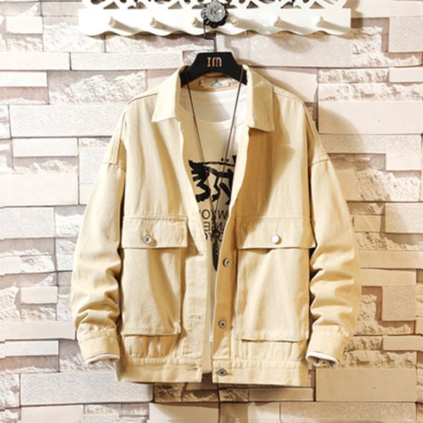 

2021 new spring men 100% cotton casual men's brand jacket mens high-quality coat man korean blazer large size, Black;brown