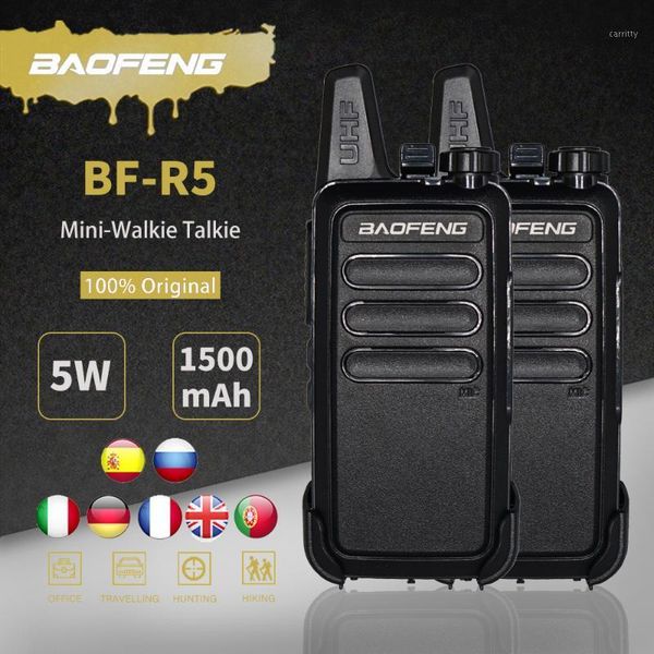 

2pcs/lot baofeng bf-r5 mini walkie-talkie bf r5 usb charging handheld fm transceiver cb radio uhf bf-888s bf888s two way radio1