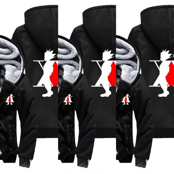 

anime 4 full time hunter x hunter sisoka hoodie sweatersweater sweater hisoka plush zipper hoodie c7l1j, Black