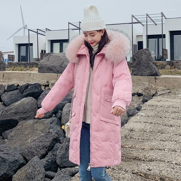 

women parkas solid color cotton padded jacket new designs women's pocket faux fur hooded coats with hood long warm coats #09011, Black