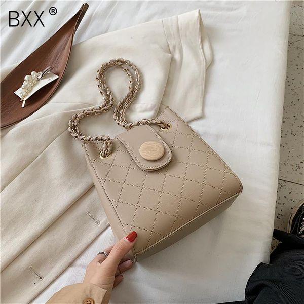 

bxx] solid color pu leather bucket bags for women 2020 autumn fashion shoulder handbags ladies trend travel crossbody bag ho275