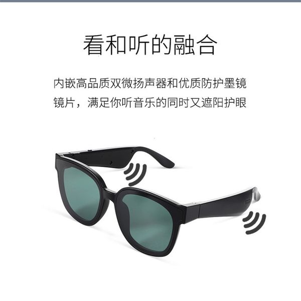

sunglasses bluetooth headset glasses new sunglasses fashion smart directional audio bone conduction headsettfhj, White;black