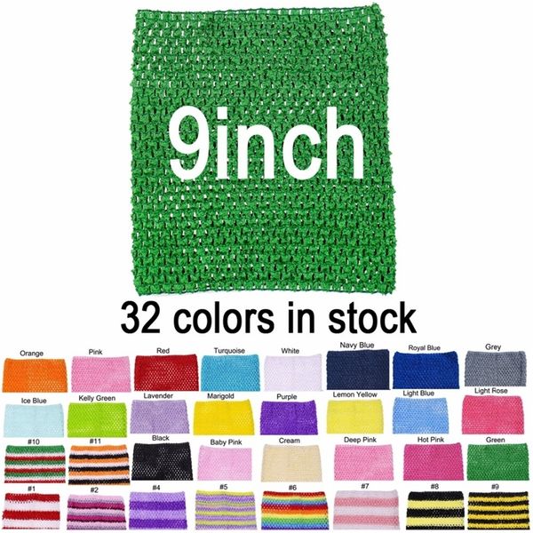 

baby girl 9inch crochet tutu tube chest wrap wide for diy tutu dress supplier 10pcs per lot y200710, Slivery;white