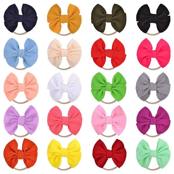 

20pcs/lot fashion nylon baby headband soft elastic hair bows for children girls party decoration kids hair accessories 313 q sqcblv