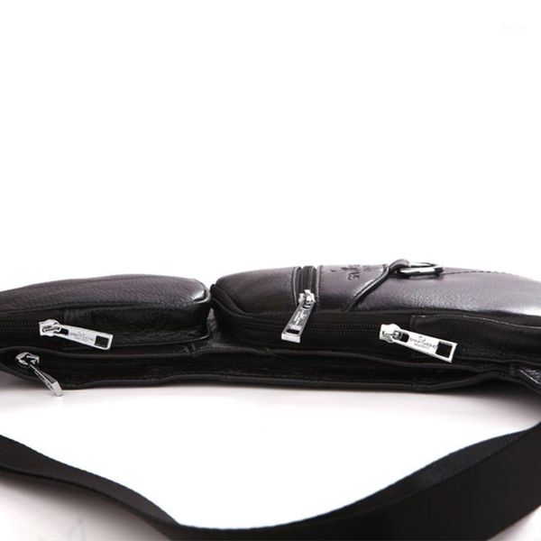 

men's pu leather chest sling crossbody shoulder bag phone pouch casual pack 20ca1