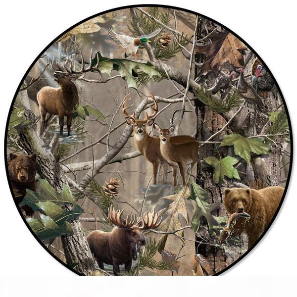 

tree animal elk polar bear printed large round carpets for living room bedroom area rugs soft home decor rug kitchen mats