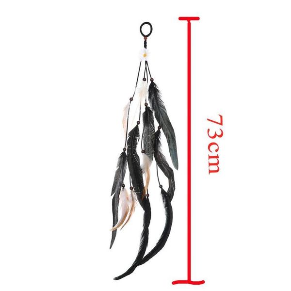 

haimeikang bohemian elastic hair bands girl feather headband headpiece weaving hair accessories hair rope gum rub qylkuq