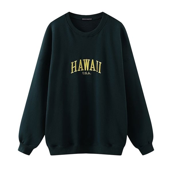 

oversize girls letter embroidery sweatshirts autumn fashion ladies soft cotton pullovers female casual sweatshirt women 201201, Black