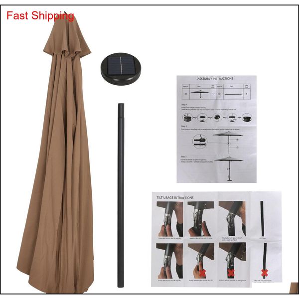 

10 ft solar powered patio umbrella 24led lights solar umbrella w qylzcj bdebaby