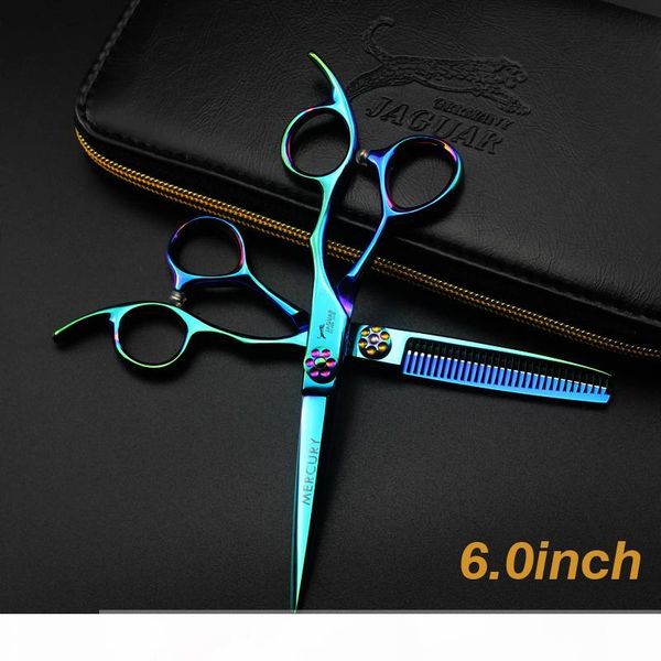 

5,5 6,0 дюймовый профессиональный набор волосы прямые ножницы и укладка уход за волосами истончение ножницы