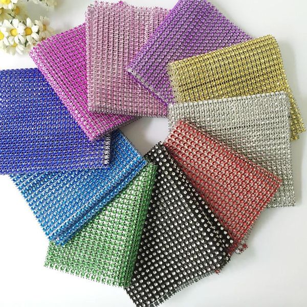 

decorative flowers & wreaths 90cm * 12cm sparkle rhinestone crystal bling mesh trim wrap roll party wedding decorations cake ribbon diamond