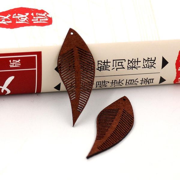 

10pcs faux leather mini small leaves tassel jewelry curtain garments decorative accessories key bag pendant craft tassels diy h jllsrg