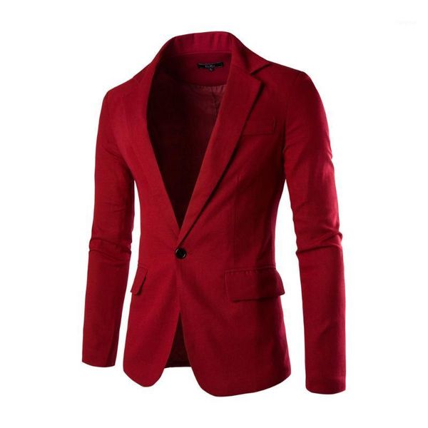 

2021 selling new brand clothing spring one button men blazer slim fit costume homme suit jacket masculine blazer 8 color1, White;black