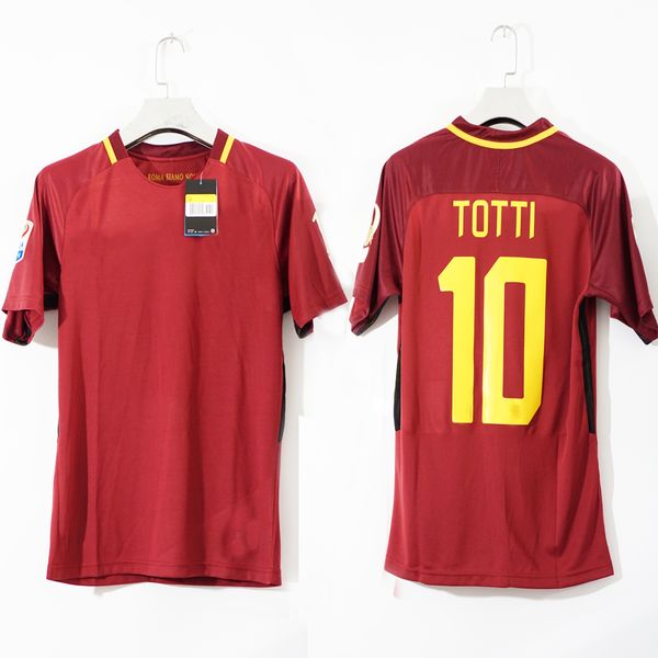 

2017 18 roman totti last match vintage soccer jersey, Black;yellow