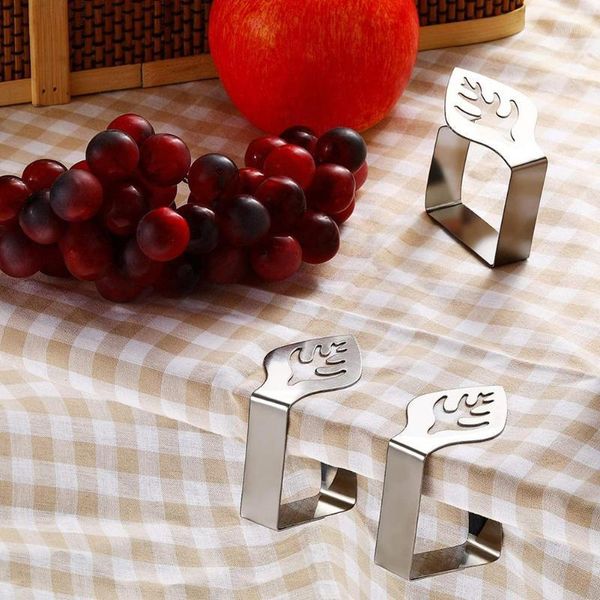 

10pcs metal leaf shape tablecloth clamps l dining table cover holder clips tablecloth clips clip non-slip holder1