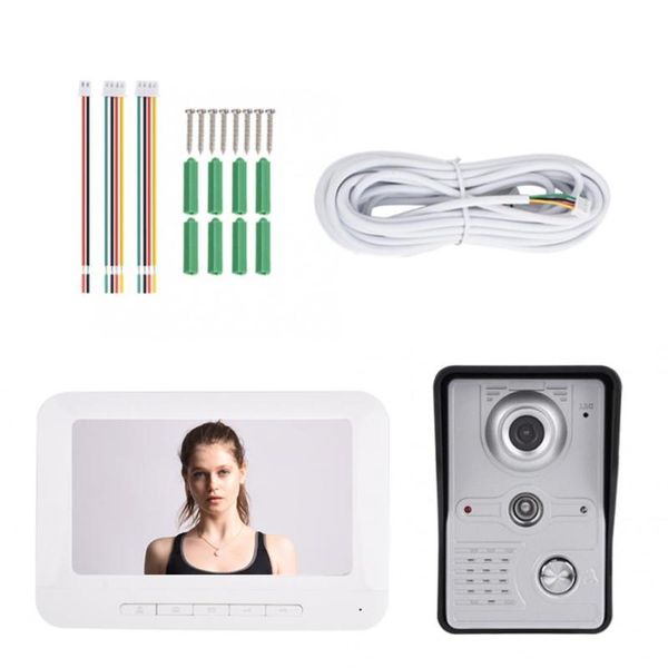 

doorbells door bell wireless 7 inch color video camera ring intercom waterproof doorbell kit