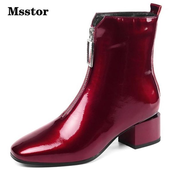 

boots zipper black women fashion short plush casual ankle party cow leather winter high heels1