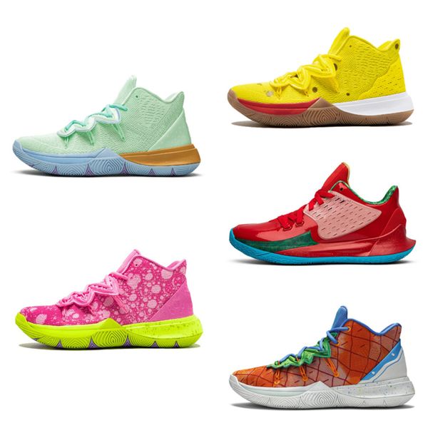 

kyries 5 arrival mens shoes basketball shoes sponge x irving 5s v five mr. krabs high qaulity sports nakeskin s sneaker