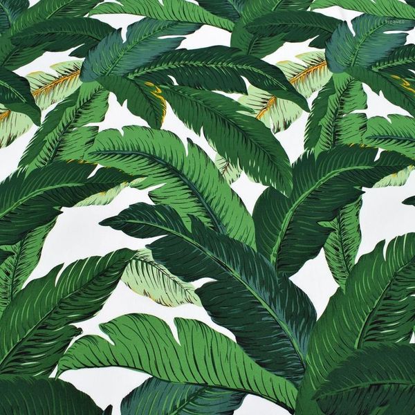 

green banana leaf dye stretch satin plush cotton fabric for dress tissus au meter diy fabrics tecido patchwork telas tissu1, Black;white