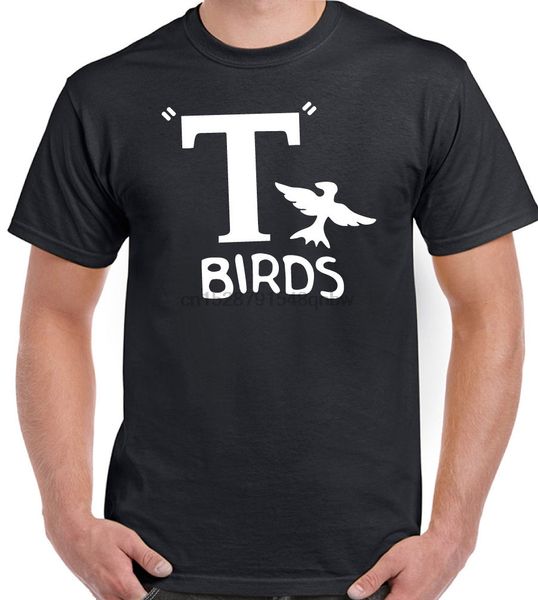 

t-birds - mens funny grease t-shirt stag do retro fancy dress outfit rod sport hooded sweatshirt hoodie