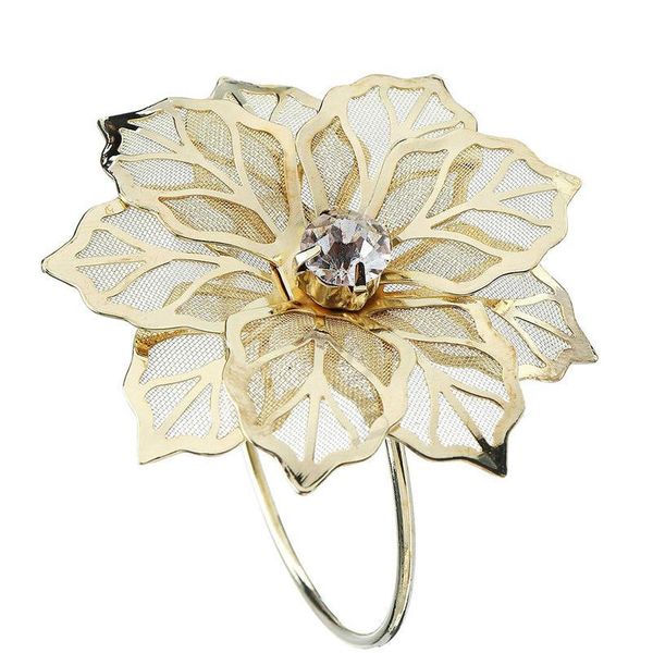

12 pcs floral metal rings napkin holder dinner wedding towel ring for party tabl jllhvu