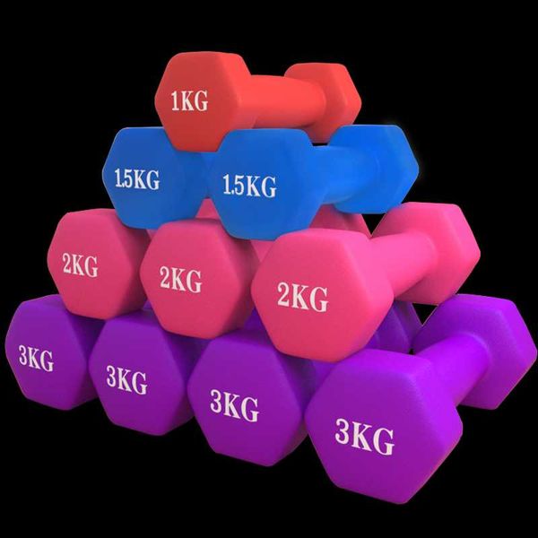 

8kg hex matte dumbbell set home fitness exercise training dumbbells