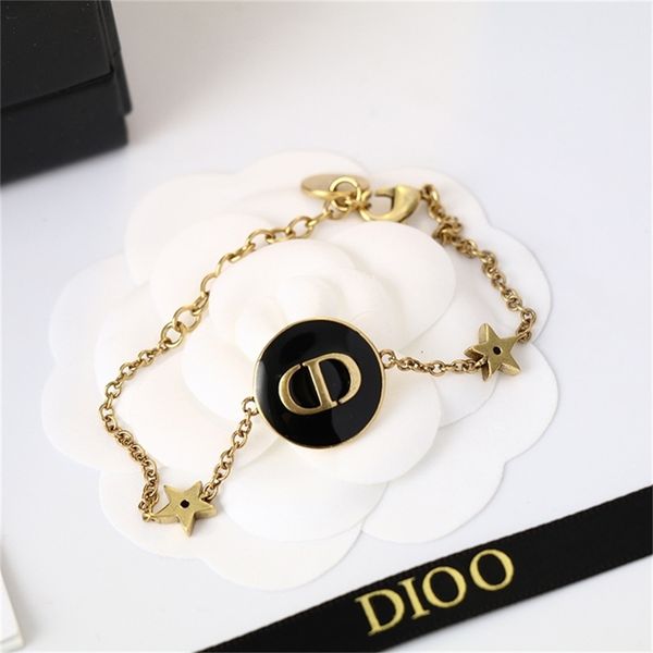 

85% off factory clearance family necklace female nose classic fashion brass bracelet high version, Black