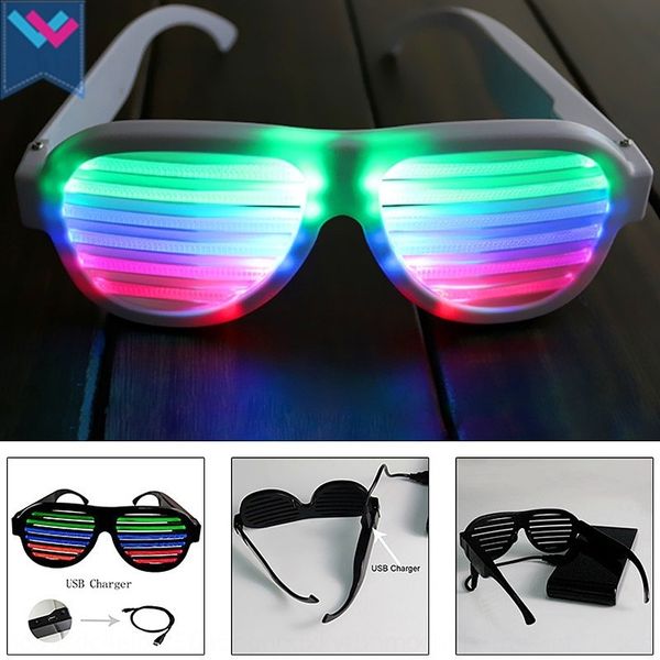 

usb charging voice controlled luminous concert party prop glasses props colorful voice controlled luminous glasses 4bq6r