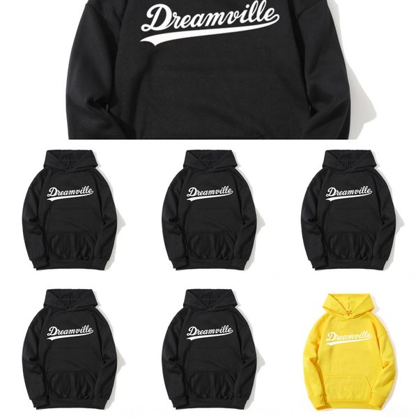 

dreamville флис мужской и женской спортивной рыхлый спортивная толстовка top балахон случайный осень зима топ zdxlx, Black