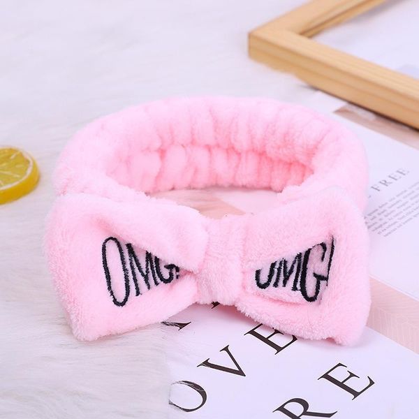 

hair accessories letter "omg" coral fleece soft bow headbands for women girls cute holder hairbands bands headwear