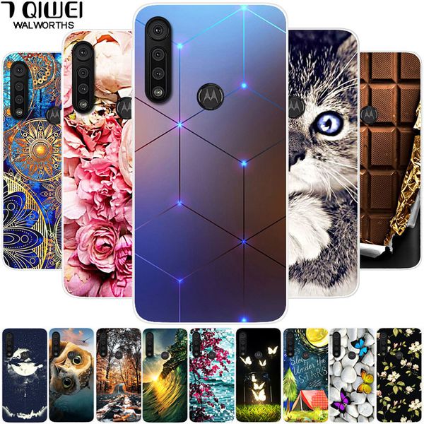 

6.5'' silicone soft tpu phone cover for motorola moto g8 power case g8power lite g 8 bumper