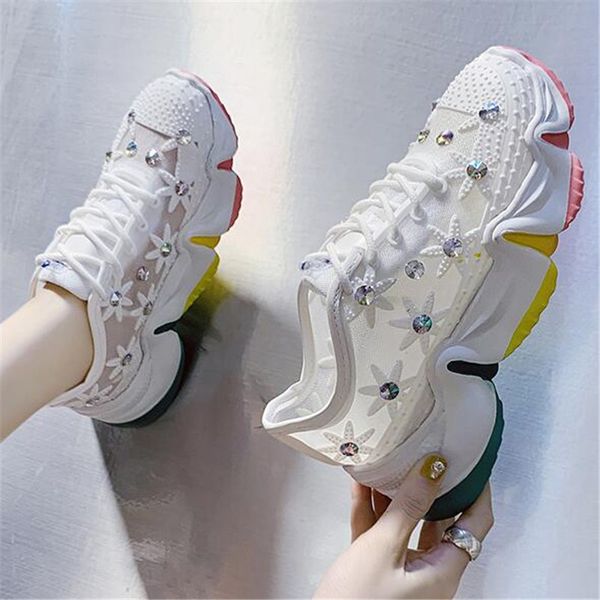 

2021 new chunky women's fashions sweet girl trainer shoes zy7h, Black;white