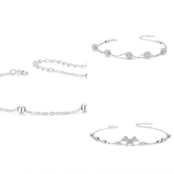 

cyhzg chinoiserie браслет чистое серебро выросли браслет шарик будуар лук небольшой талии на золото ins меньшинства женщины трендовую 925 ба, Golden;silver