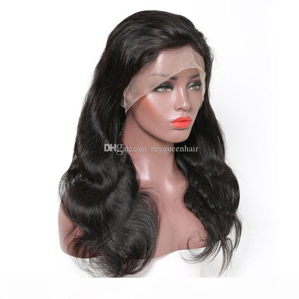 

my queen hair swiss lace full lace human wigs natural wave brazilian hair swiss lace cap for black women, Black;brown