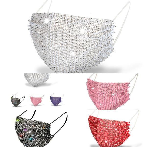 

outlet619zface bling rhinestone mask mask mesh jewlery rhinestone for women hollow elastic face body jewelry night club