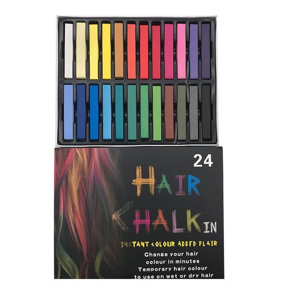 

24/36colors pins non-toxic temporary pastel square hair dye color chalk hair styling tools hair color comb cra jllgjo, Silver
