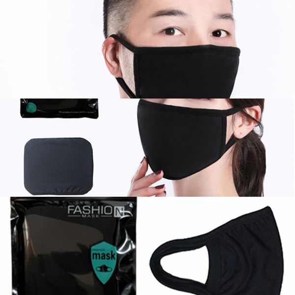 

fashion face classic factory1dhpmasks washable black cotton reusable dustproof cloth mask for man woman protective products