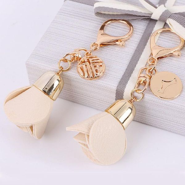 

fashion flower key ring chiffon tassel car key chains lady bag ornaments creative fashion charm flower jewelry gl5042 h bbyojw