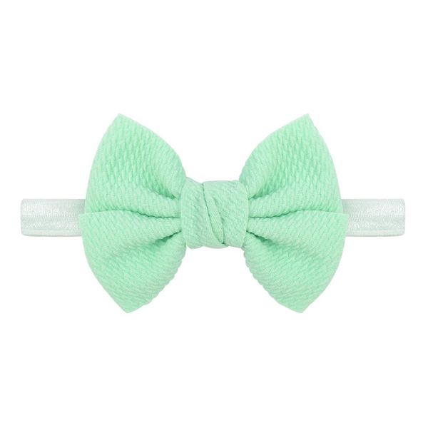 

20color nylon solid bowknot baby headband elastic hair bands for girls handmade turban headwear newborn kids hair accessories q sqchbt, Slivery;white