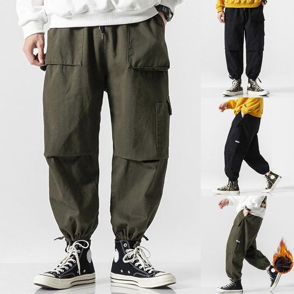 

outdoor pants men oversized plus size m-5xl winter softshell fleece fish camp climb hiking ski warm travel comfort 1, Black;green