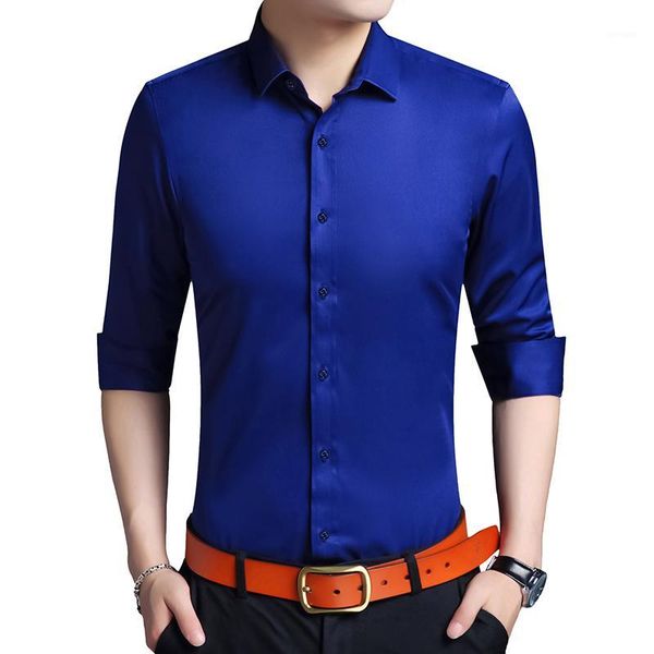 

2020 pure color mens shirt long-sleeved size s-5xl shirts men 8-color selection1, White;black