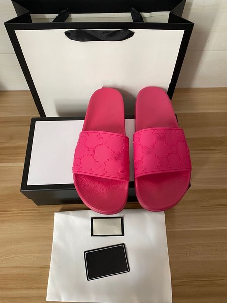 

fashion designer casual slippers for men and women, summer beach slides, ladies sandals, with box, Black