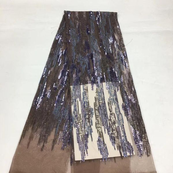

ribbon french tulle lace fabric 2021 high-quality sequins africa nigeria mesh wedding sewing xx37321, Pink;blue