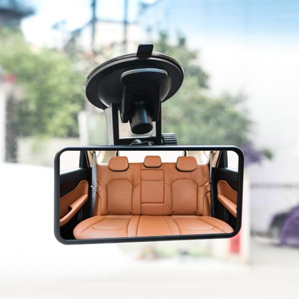 

car interior rear view mirror suction cup wide angle interior rearview mirror large vision flat car accessories1